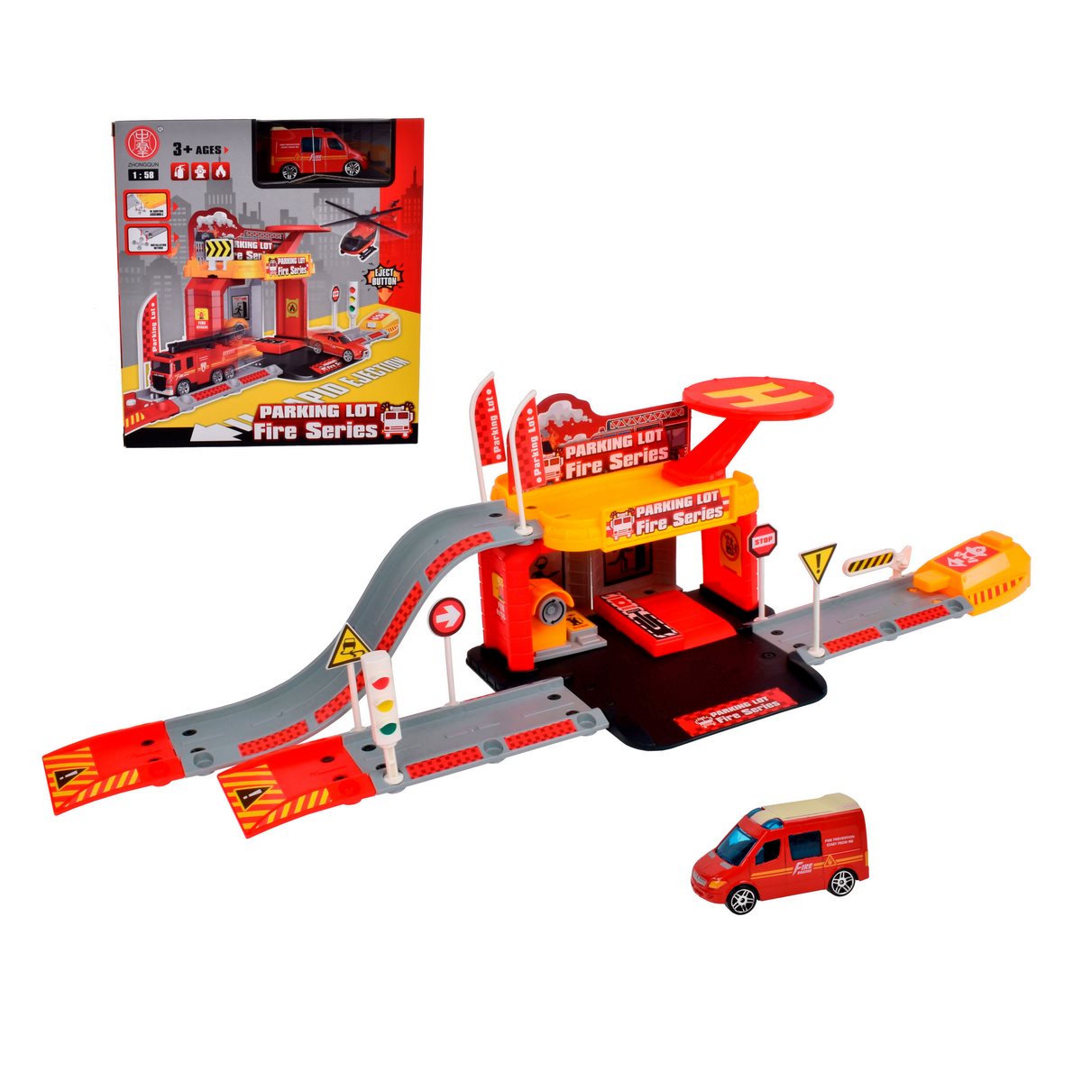 Playset Estacion Armable Con Vehiculo - Ambulancia Bombero